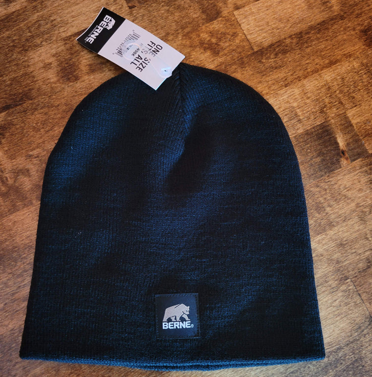 Black Berne Knit Beanie