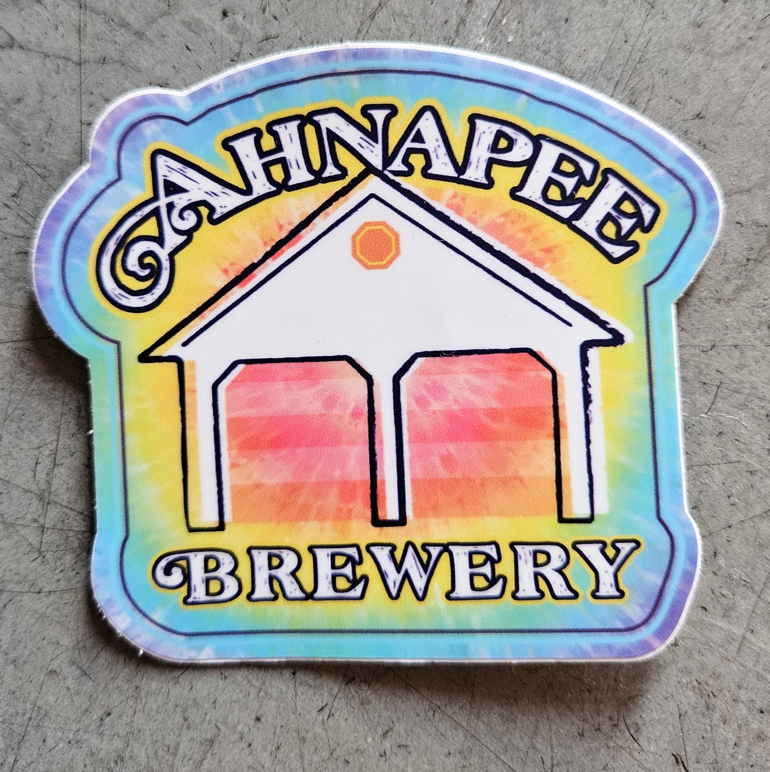 Ahnapee Brewery Sticker, Tie Dye