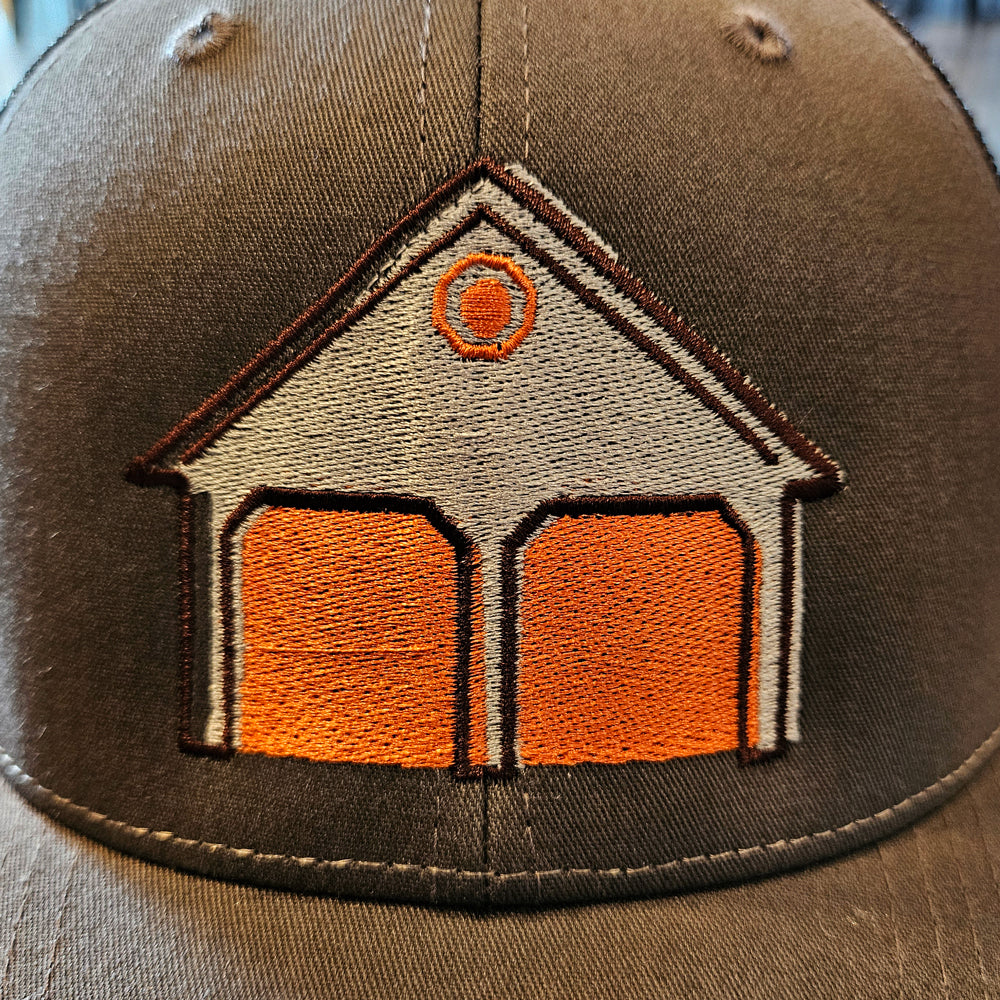 Snap Back Hat with Embroidered Garage