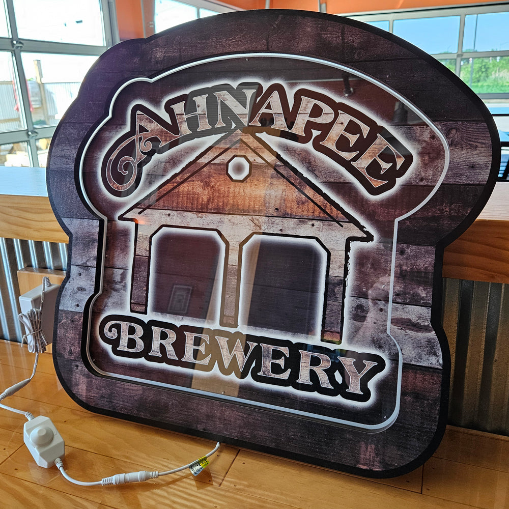 Wood Grain LED Ahnapee Sign