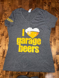 I Heart Garage Beers, Women’s V-Neck Shirt